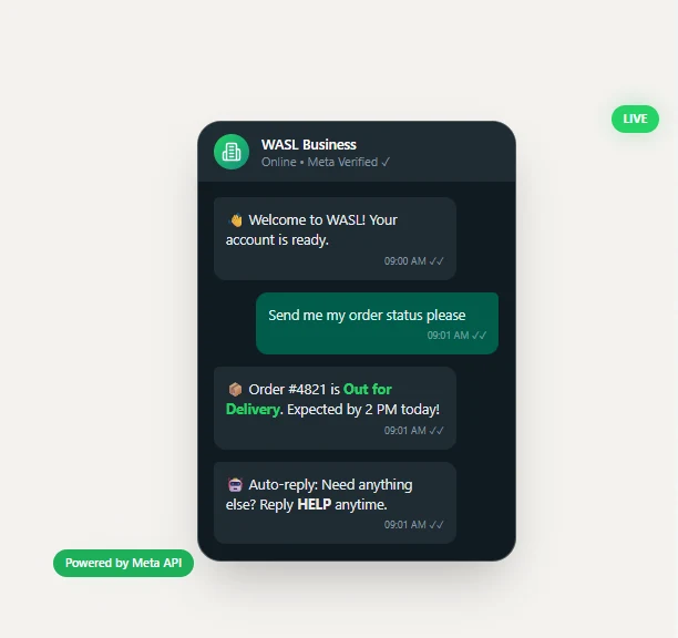WASL live on WhatsApp